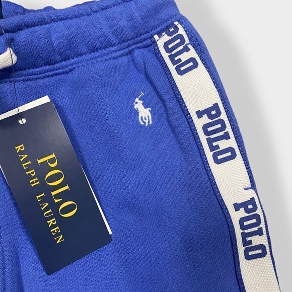 Polo Ralph Lauren Kids Striped Polo Logo Fleece Track Pants Youth size 3/ 3T New - Picture 4 of 10